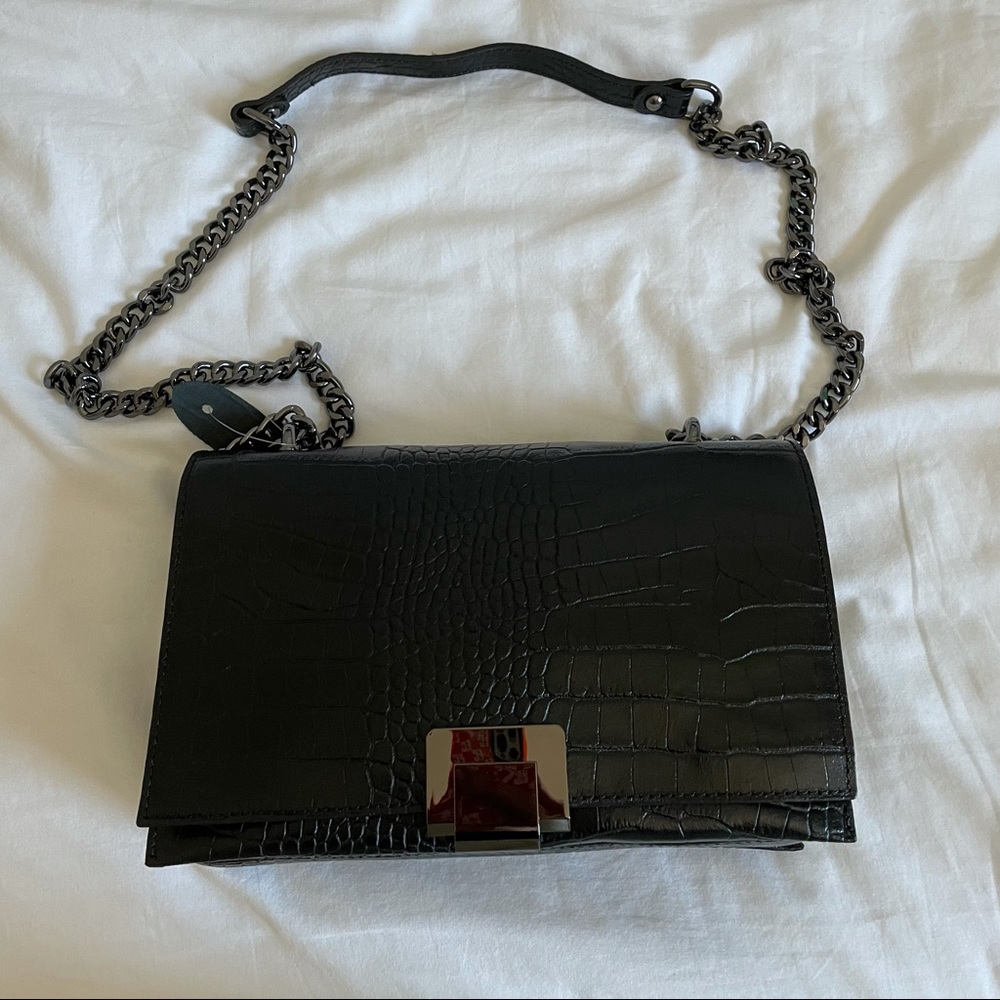 Viola Castellano Black Crocodile Purse